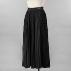 VALENTINO ヴァレンティノ / 美品 21SS VLTNロゴ プリーツ＆レース スカート / VB3MD02T668 / size XS (BLACK) レディース