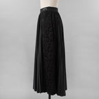 VALENTINO ヴァレンティノ / 美品 21SS VLTNロゴ プリーツ＆レース スカート / VB3MD02T668 / size XS (BLACK) レディース