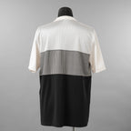 FENDI フェンディ / 美品 22SS テクニカルメッシュ FF柄 サイドテープ ロゴ 半袖TシャツFAF649AL49 / size L (WHITE x BLACK)