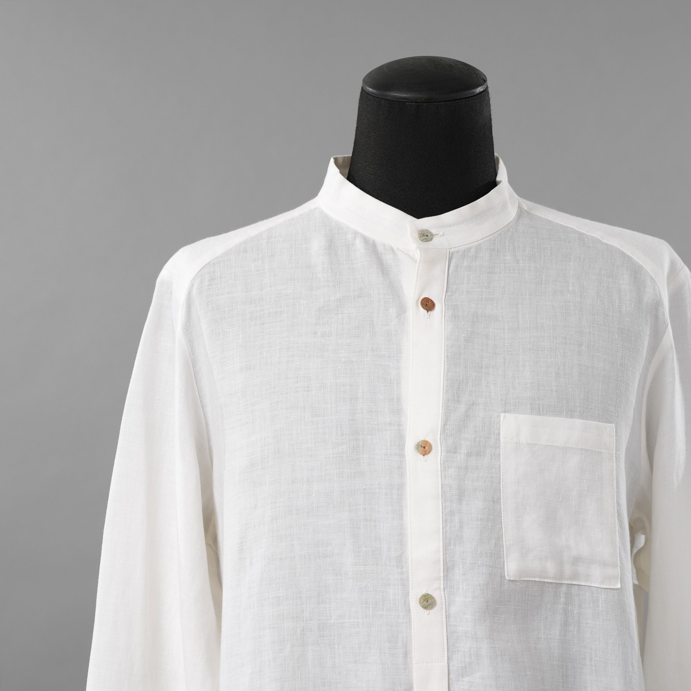 individual sentiments インディビジュアルセンチメンツ / 22SS LINEN L/S SHIRTS / 長袖シャツ / SH51-LI12 /size 2 (WHITE)