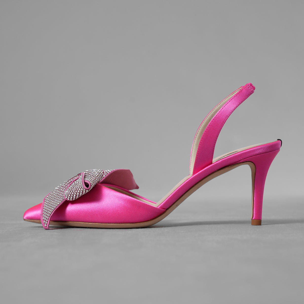 SJP by Sarah Jessica Parker SJP バイ サラ・ジェシカ・パーカー / 美品 ホットピンク サテン製 エマニュエル スリングバック パンプス シューズ / size 36 (23cm) PINK レディース 352122-izm