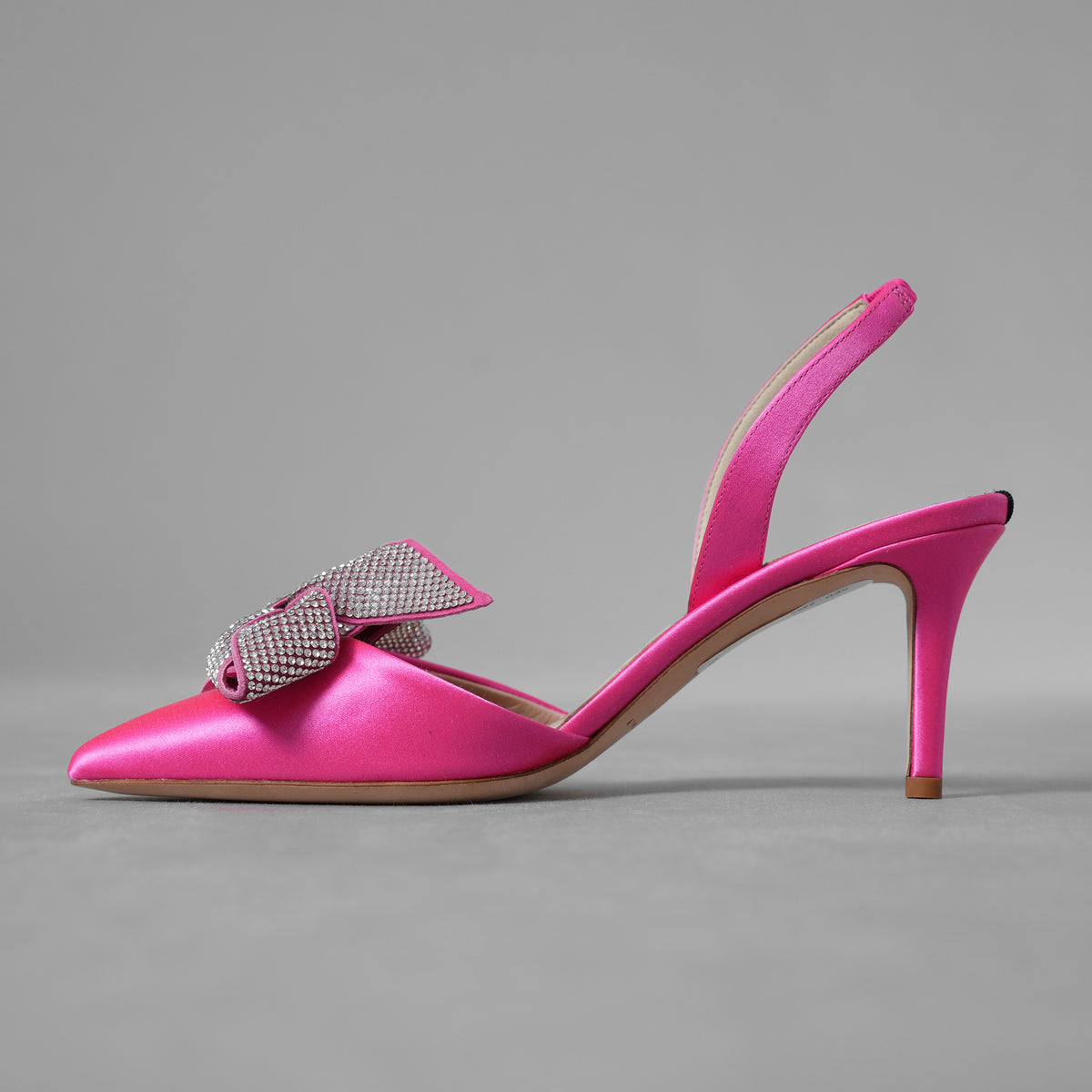 SJP by Sarah Jessica Parker SJP バイ サラ・ジェシカ・パーカー / 美品 ホットピンク サテン製 エマニュエル スリングバック パンプス シューズ / size 36 (23cm) PINK レディース 352122-izm