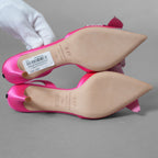 SJP by Sarah Jessica Parker SJP バイ サラ・ジェシカ・パーカー / 美品 ホットピンク サテン製 エマニュエル スリングバック パンプス シューズ / size 36 (23cm) PINK レディース 352122-izm