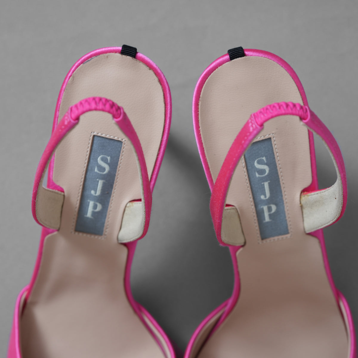 SJP by Sarah Jessica Parker SJP バイ サラ・ジェシカ・パーカー / 美品 ホットピンク サテン製 エマニュエル スリングバック パンプス シューズ / size 36 (23cm) PINK レディース 352122-izm