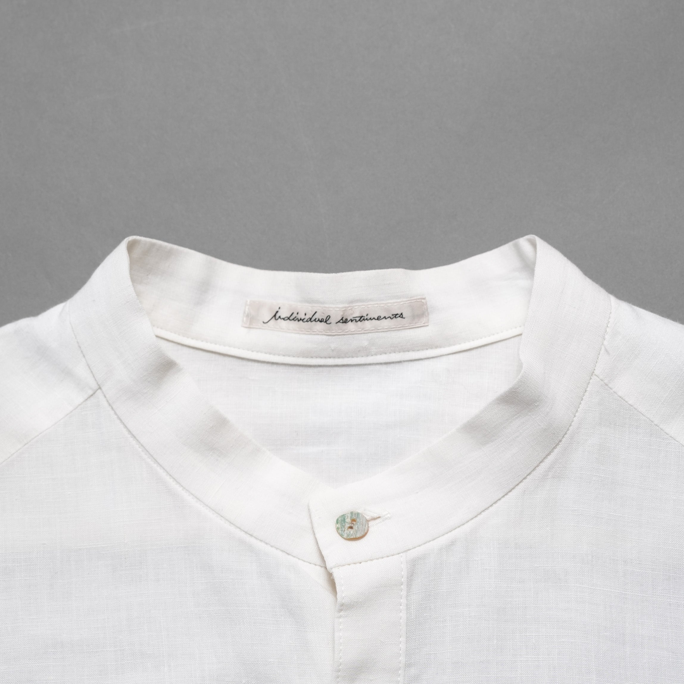 INDIVIDUAL SENTIMENTS ホワイトシャツ individual sentiments インディビジュアルセンチメンツ / 22SS LINEN
