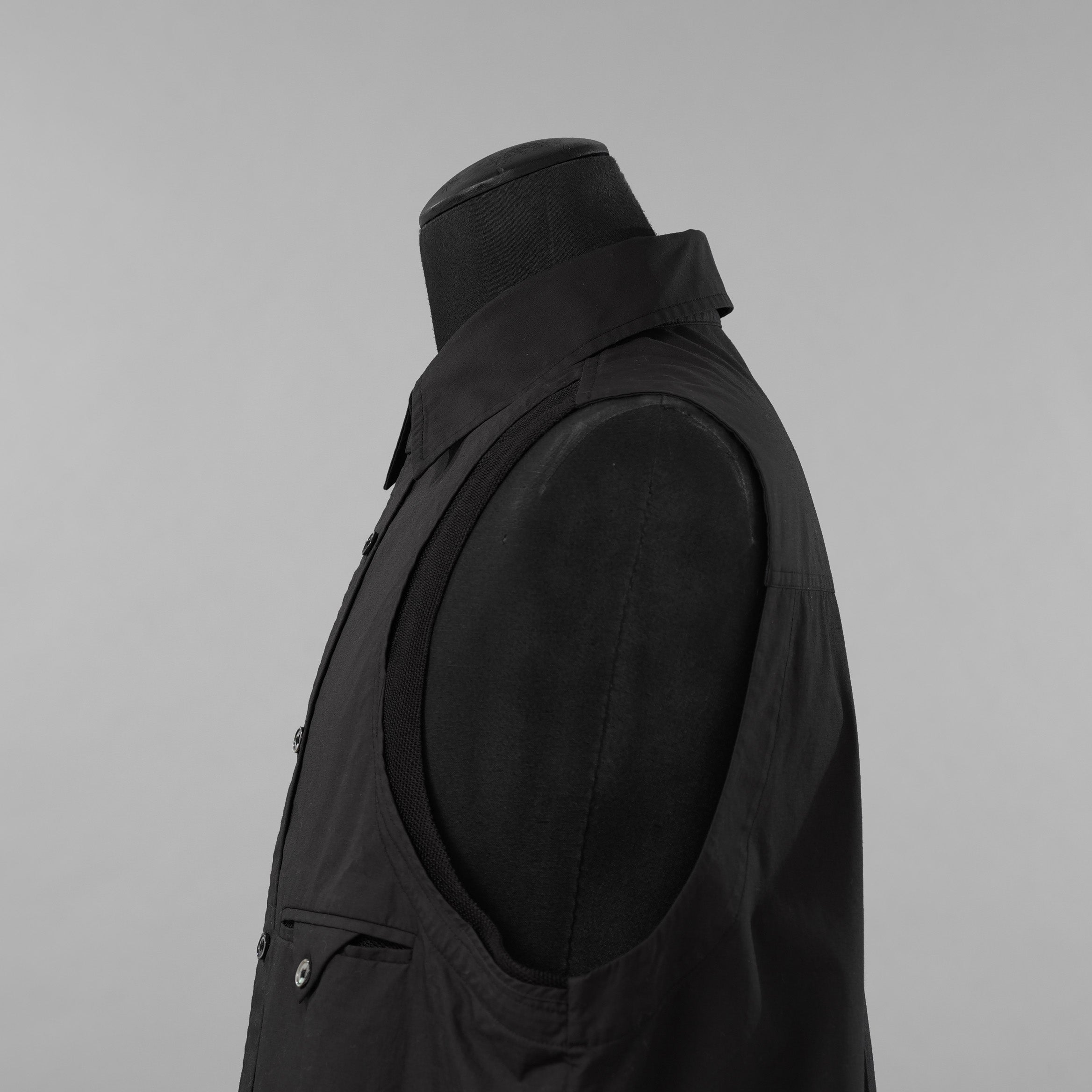 Feng Chen Wang フェンチェンワン / 美品 20AW パッチワーク ノースリーブ シャツ / FUS17SR08 / size XS (BLACK)