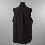 Feng Chen Wang フェンチェンワン / 美品 20AW パッチワーク ノースリーブ シャツ / FUS17SR08 / size XS (BLACK)