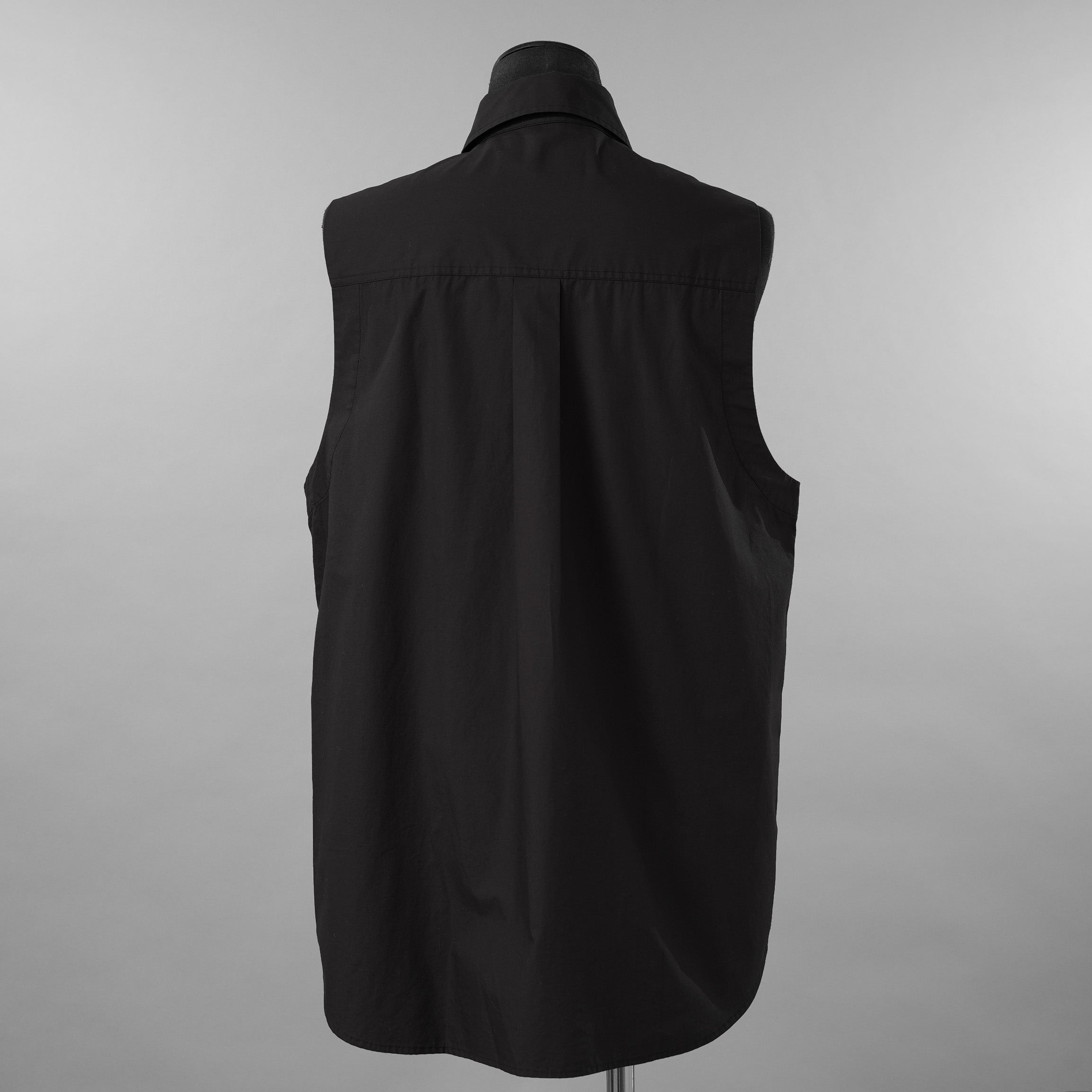 Feng Chen Wang フェンチェンワン / 美品 20AW パッチワーク ノースリーブ シャツ / FUS17SR08 / size XS (BLACK)