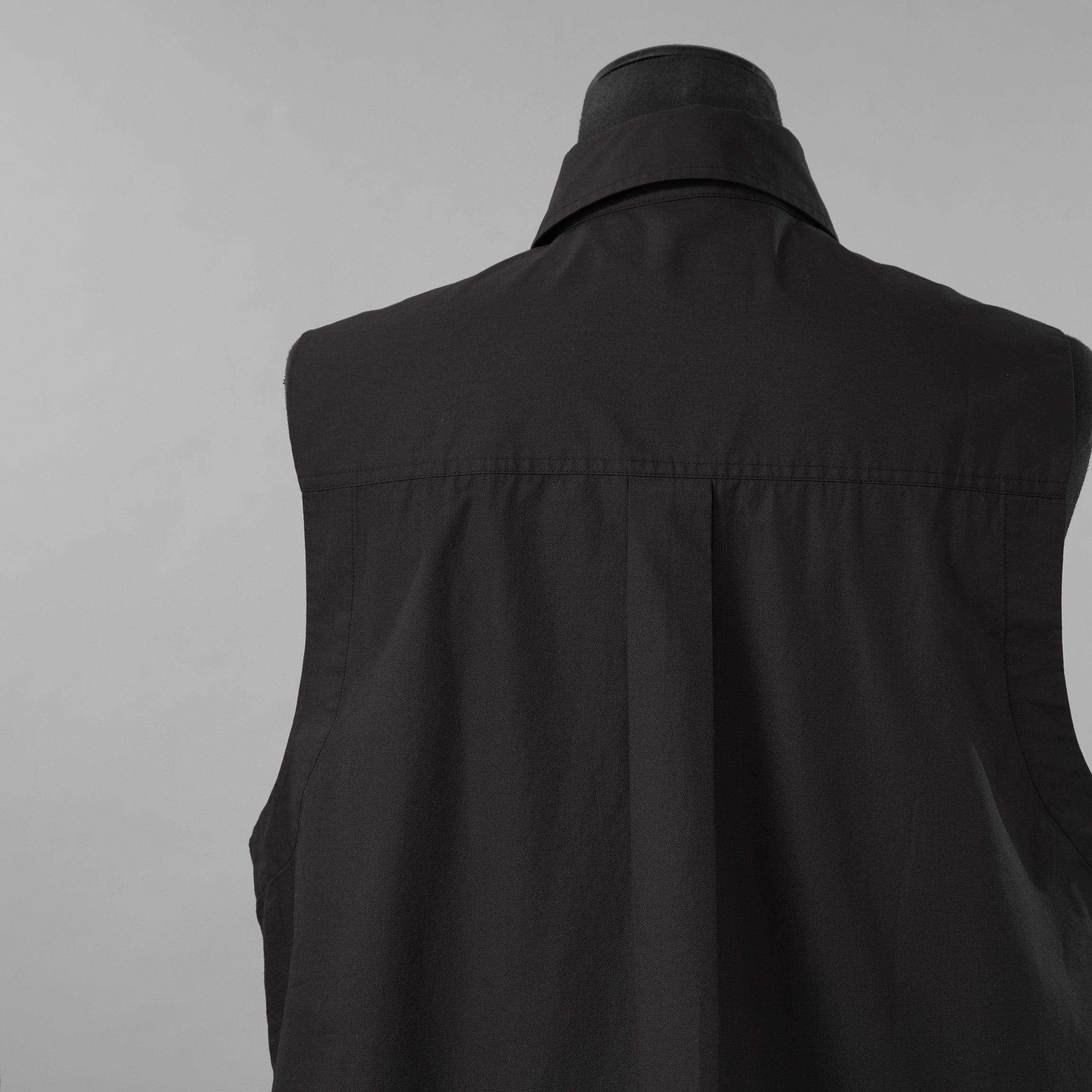 Feng Chen Wang フェンチェンワン / 美品 20AW パッチワーク ノースリーブ シャツ / FUS17SR08 / size XS (BLACK)