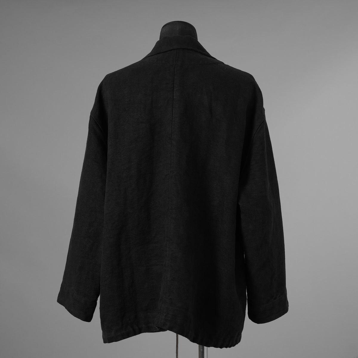 新品 BIEK VERSTAPPEN ビーク フェルスタッペン / 25SS Heavy Belgian Stone Washed Linen Blouson Coat コート / CO06B-U / size S (CARBONE) 123041-alm