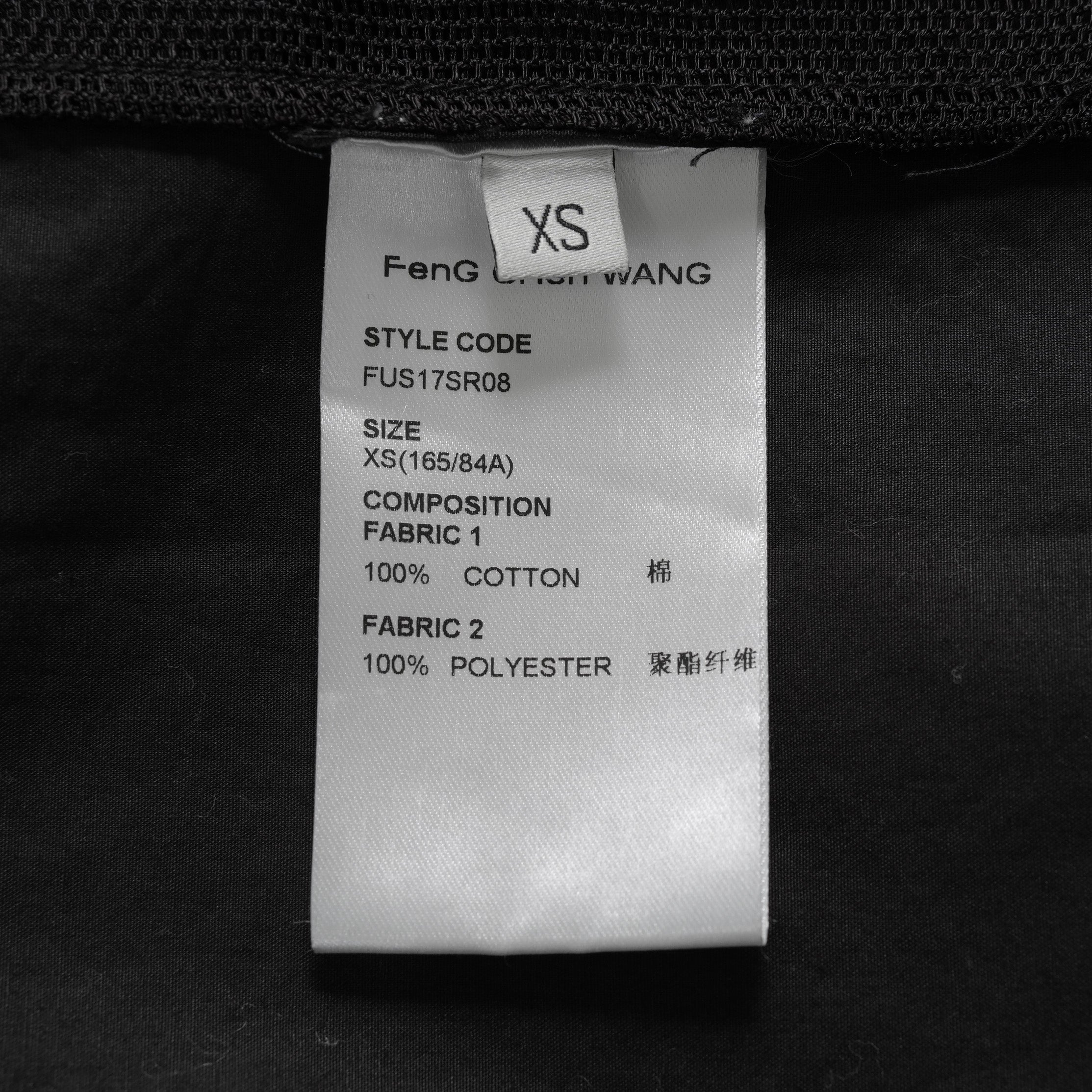 Feng Chen Wang フェンチェンワン / 美品 20AW パッチワーク ノースリーブ シャツ / FUS17SR08 / size XS (BLACK)