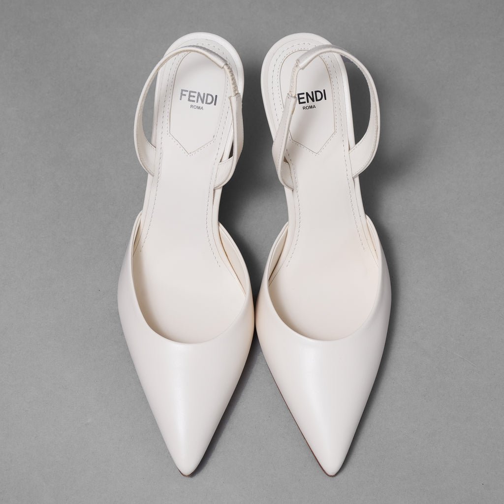未使用 FENDI フェンディ/ 21AW ファースト スリングバック レザー パンプス / シューズ / 8J8367 NA7 / size 35.5 (22.5cm) IVORY レディース