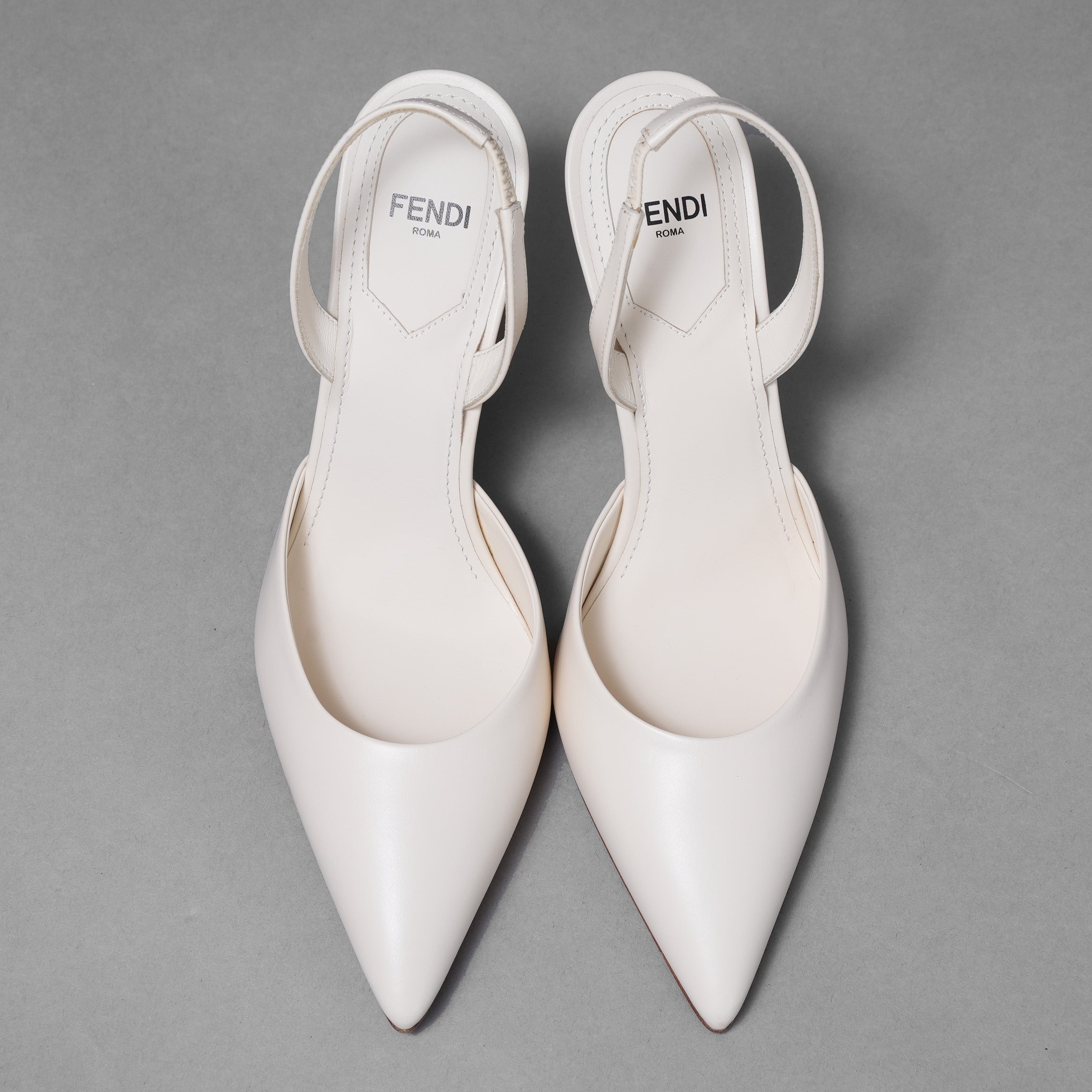 未使用 FENDI フェンディ/ 21AW ファースト スリングバック レザー パンプス / シューズ / 8J8367 NA7 / size 35.5 (22.5cm) IVORY レディース