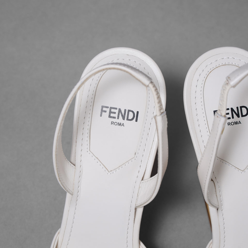 未使用 FENDI フェンディ/ 21AW ファースト スリングバック レザー パンプス / シューズ / 8J8367 NA7 / size 35.5 (22.5cm) IVORY レディース