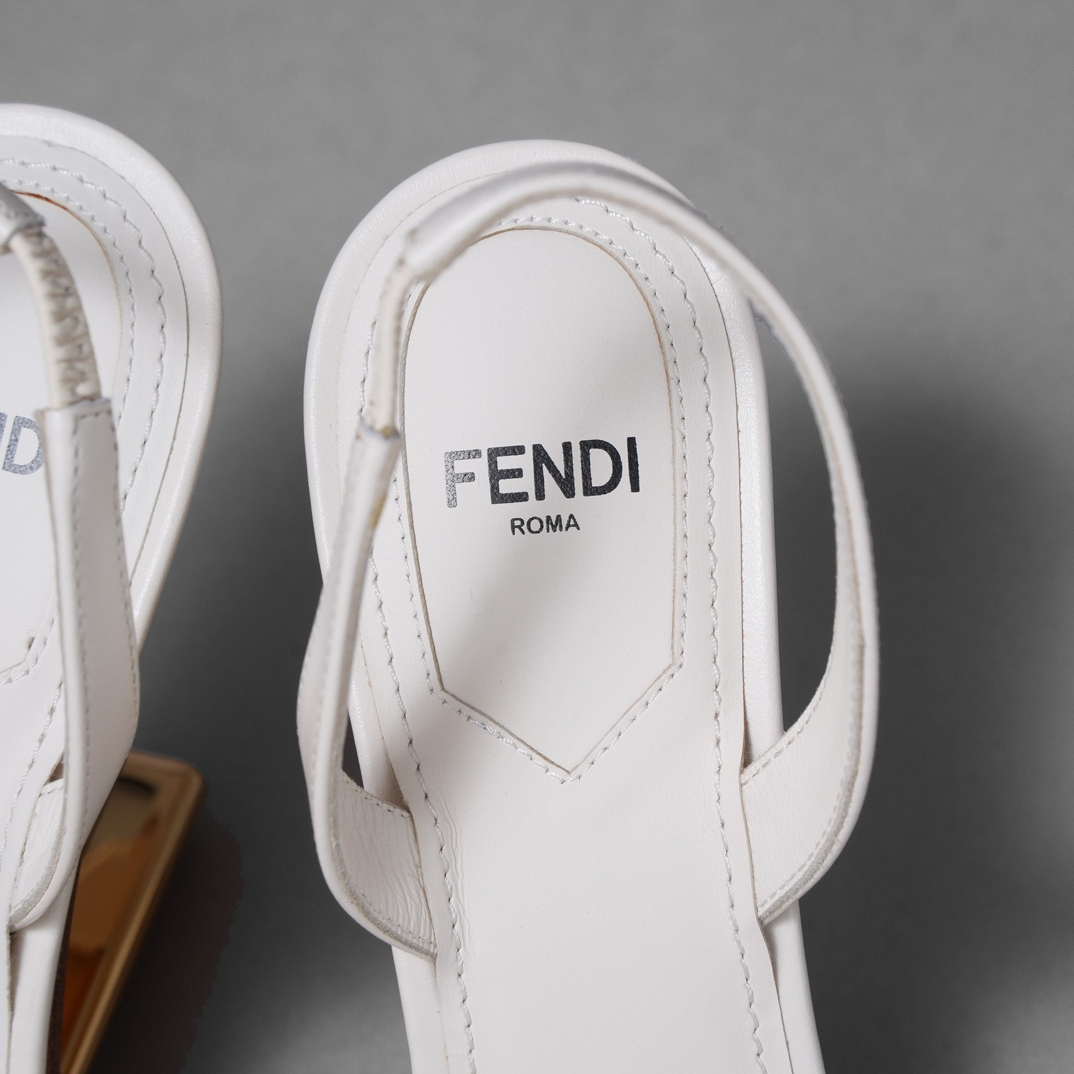 未使用 FENDI フェンディ/ 21AW ファースト スリングバック レザー パンプス / シューズ / 8J8367 NA7 / size 35.5 (22.5cm) IVORY レディース