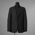 LANVIN collection ランバンコレクション / 美品 ウールシルク ツイード ストレッチ テーラードジャケット アウター / LA-IS-30256 / size 50 (CHARCOAL) 352126-in-ue