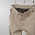 DEVOA デヴォア / 美品 21SS PTA-SDS. Slim Pants 8oz Denim Vintage Wash 製品染 デニム パンツ / size 1 (MUD BEIGE)