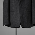 LANVIN collection ランバンコレクション / 美品 ウールシルク ツイード ストレッチ テーラードジャケット アウター / LA-IS-30256 / size 50 (CHARCOAL) 352126-in-ue