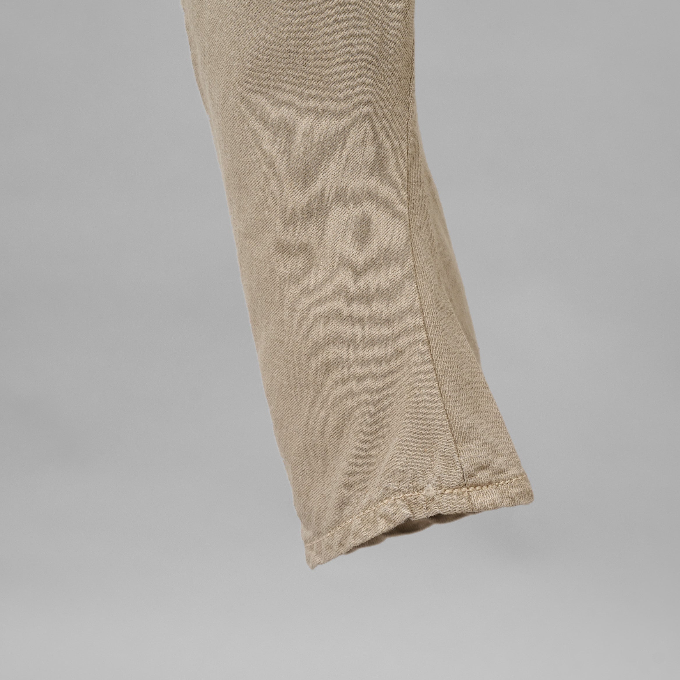 DEVOA デヴォア / 美品 21SS PTA-SDS. Slim Pants 8oz Denim Vintage Wash 製品染 デニム パンツ / size 1 (MUD BEIGE)