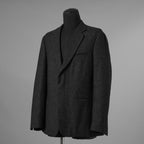 LANVIN collection ランバンコレクション / 美品 ウールシルク ツイード ストレッチ テーラードジャケット アウター / LA-IS-30256 / size 50 (CHARCOAL) 352126-in-ue