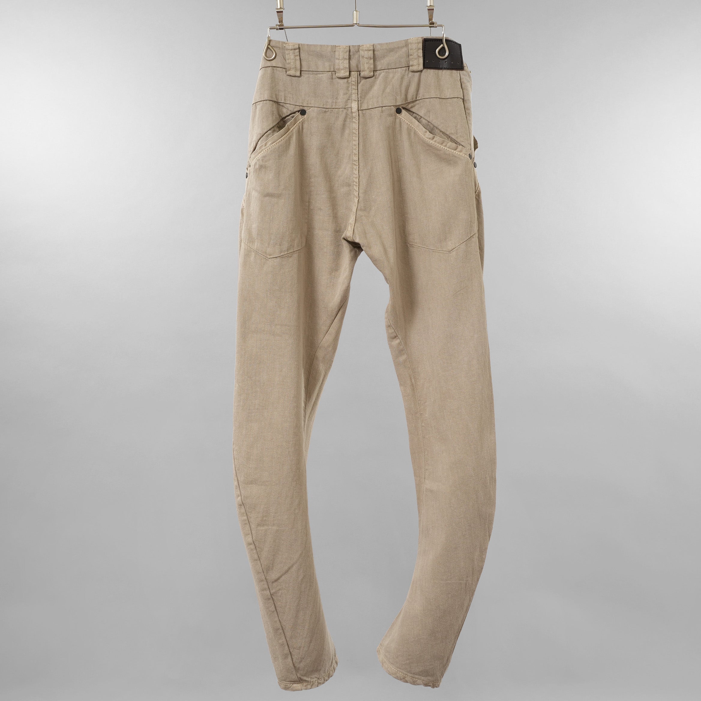 DEVOA デヴォア / 美品 21SS PTA-SDS. Slim Pants 8oz Denim Vintage Wash 製品染 デニム パンツ / size 1 (MUD BEIGE)