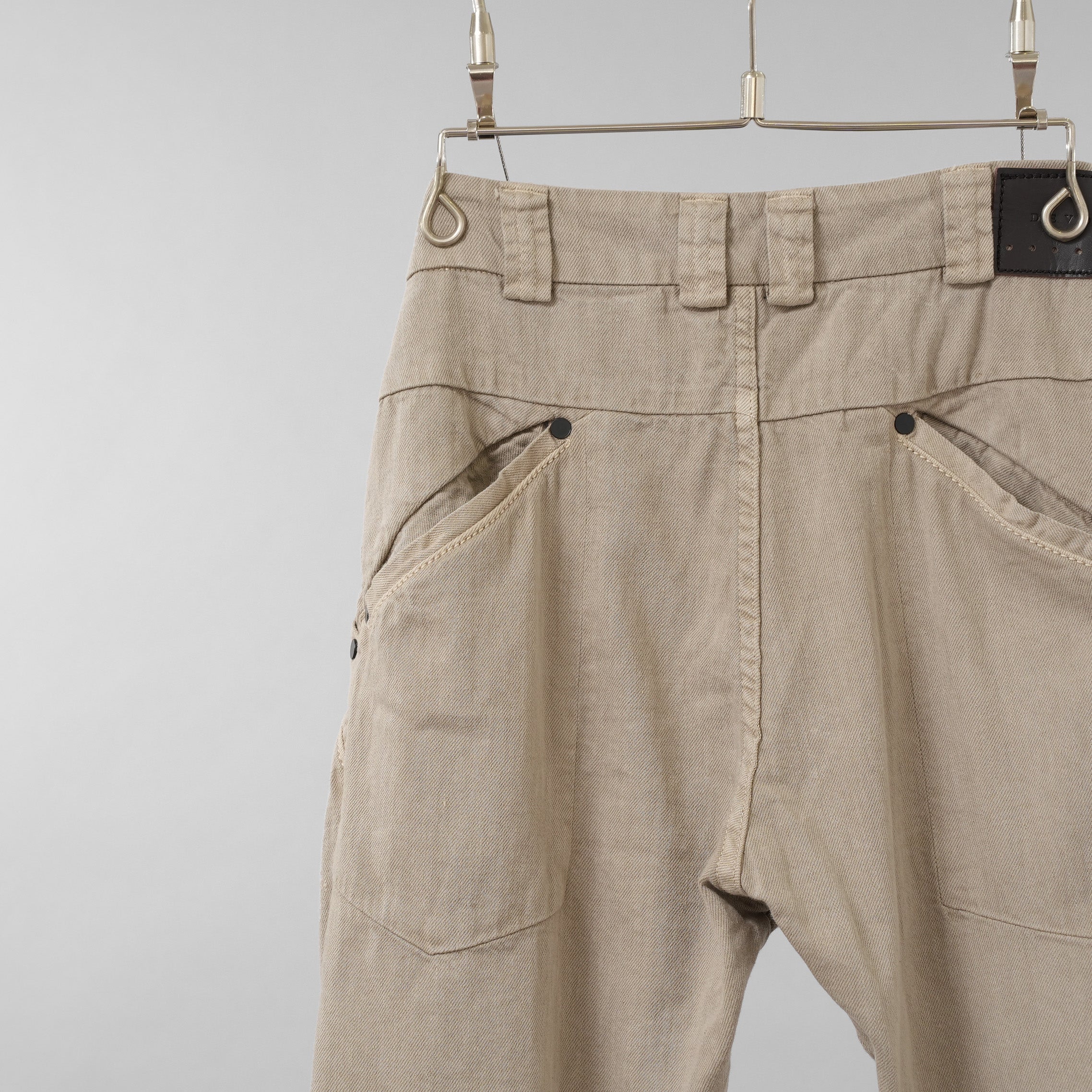 DEVOA デヴォア / 美品 21SS PTA-SDS. Slim Pants 8oz Denim Vintage Wash 製品染 デニム パンツ / size 1 (MUD BEIGE)