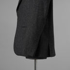 LANVIN collection ランバンコレクション / 美品 ウールシルク ツイード ストレッチ テーラードジャケット アウター / LA-IS-30256 / size 50 (CHARCOAL) 352126-in-ue