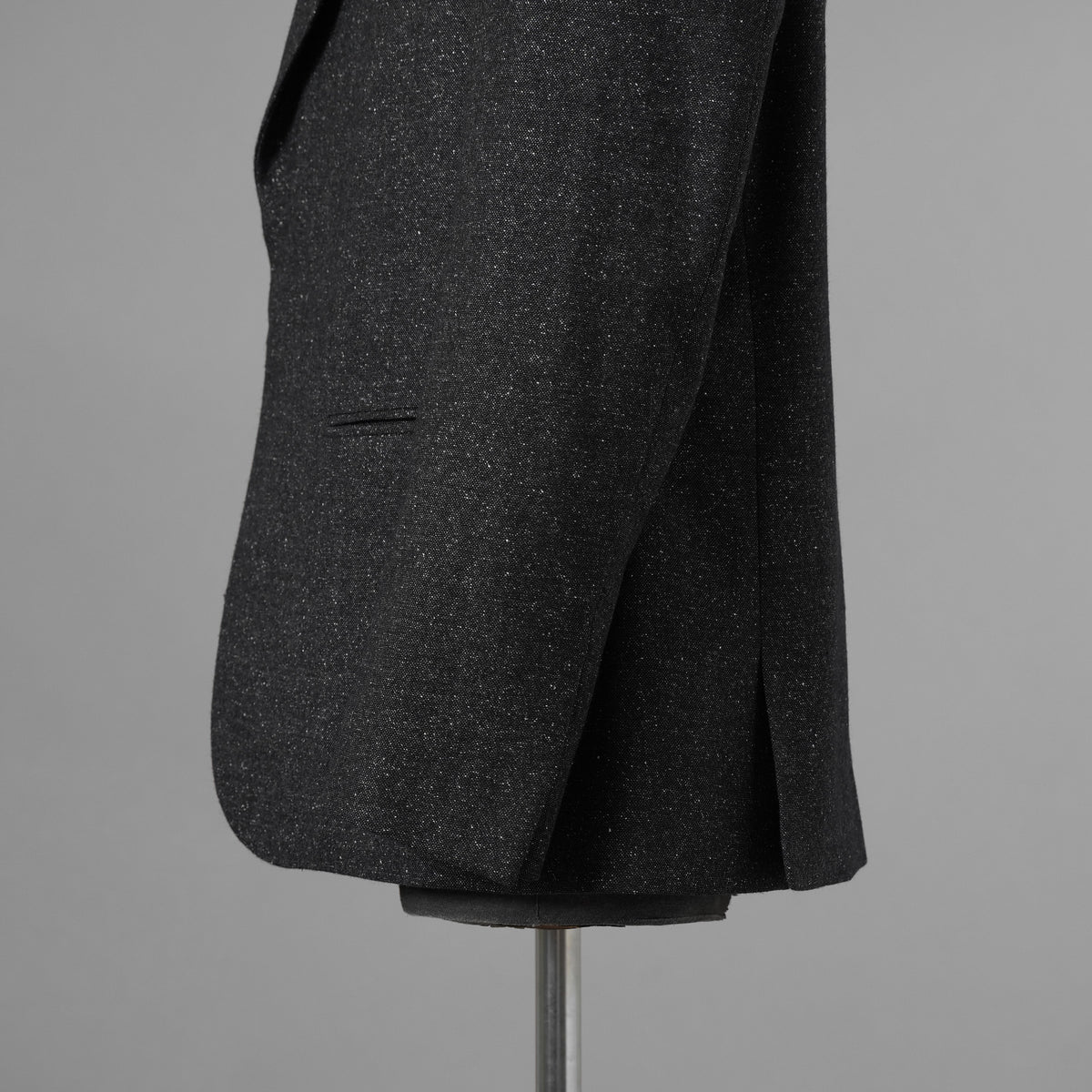LANVIN collection ランバンコレクション / 美品 ウールシルク ツイード ストレッチ テーラードジャケット アウター / LA-IS-30256 / size 50 (CHARCOAL) 352126-in-ue