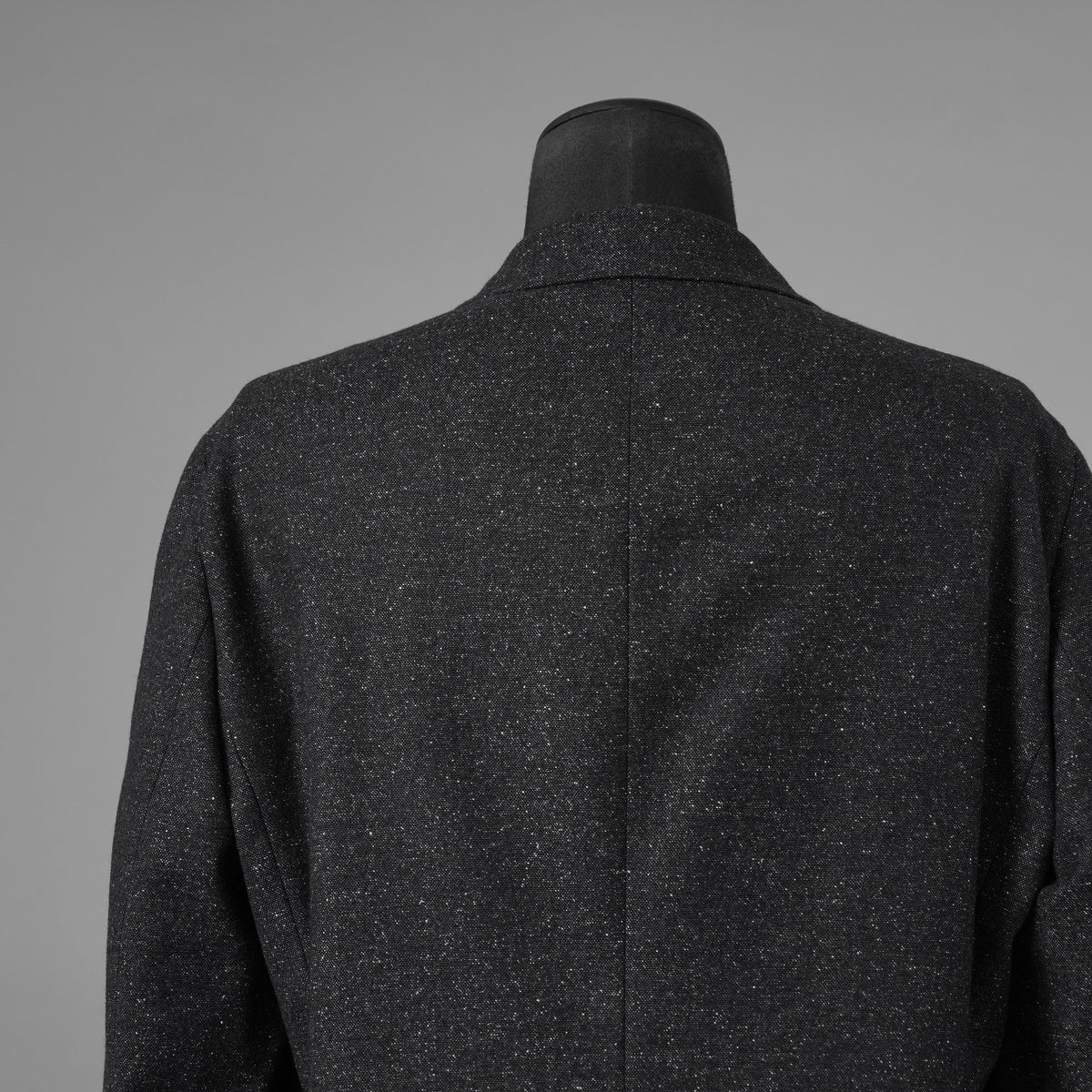 LANVIN collection ランバンコレクション / 美品 ウールシルク ツイード ストレッチ テーラードジャケット アウター / LA-IS-30256 / size 50 (CHARCOAL) 352126-in-ue