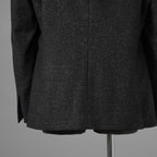 LANVIN collection ランバンコレクション / 美品 ウールシルク ツイード ストレッチ テーラードジャケット アウター / LA-IS-30256 / size 50 (CHARCOAL) 352126-in-ue