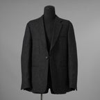 LANVIN collection ランバンコレクション / 美品 ウールシルク ツイード ストレッチ テーラードジャケット アウター / LA-IS-30256 / size 50 (CHARCOAL) 352126-in-ue