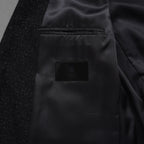 LANVIN collection ランバンコレクション / 美品 ウールシルク ツイード ストレッチ テーラードジャケット アウター / LA-IS-30256 / size 50 (CHARCOAL) 352126-in-ue