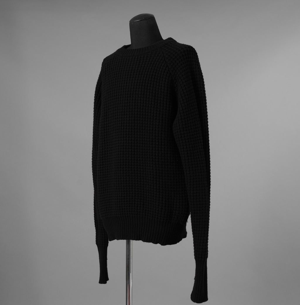 SUS-SOUS シュスー / 美品 24AW popcorn wool knit ポップコーンウール ニット / 11-SSKN02 / size 7 (BLACK) 123043-alm