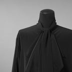 LAD MUSICIAN ラッドミュージシャン / 美品 25AW DECHINE FRILL BIG SHIRT ボウタイ 長袖シャツ / 2225-104 / size 44 ( BLACK )
