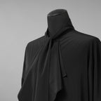 LAD MUSICIAN ラッドミュージシャン / 美品 25AW DECHINE FRILL BIG SHIRT ボウタイ 長袖シャツ / 2225-104 / size 44 ( BLACK )