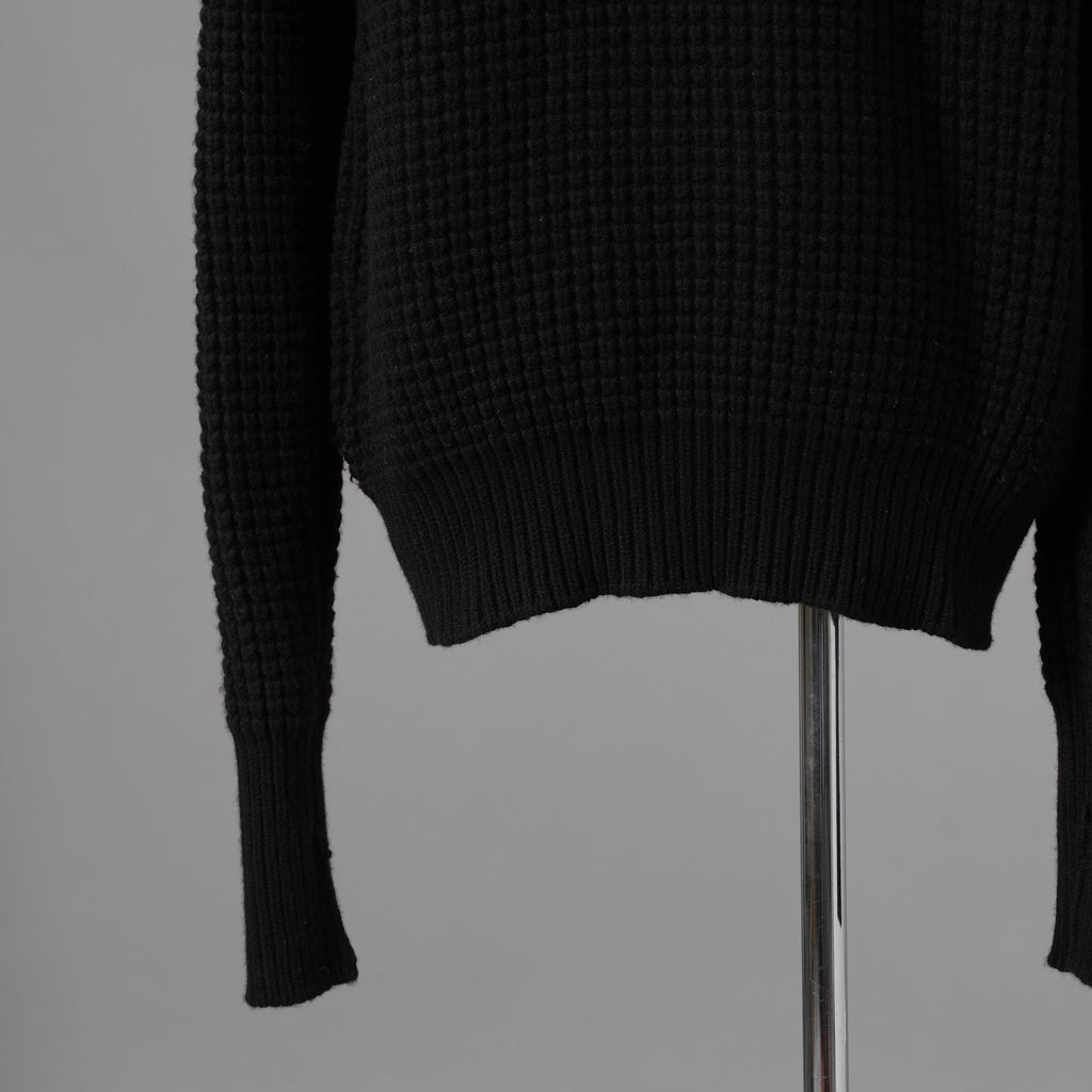 SUS-SOUS シュスー / 美品 24AW popcorn wool knit ポップコーンウール ニット / 11-SSKN02 / size 7 (BLACK) 123043-alm