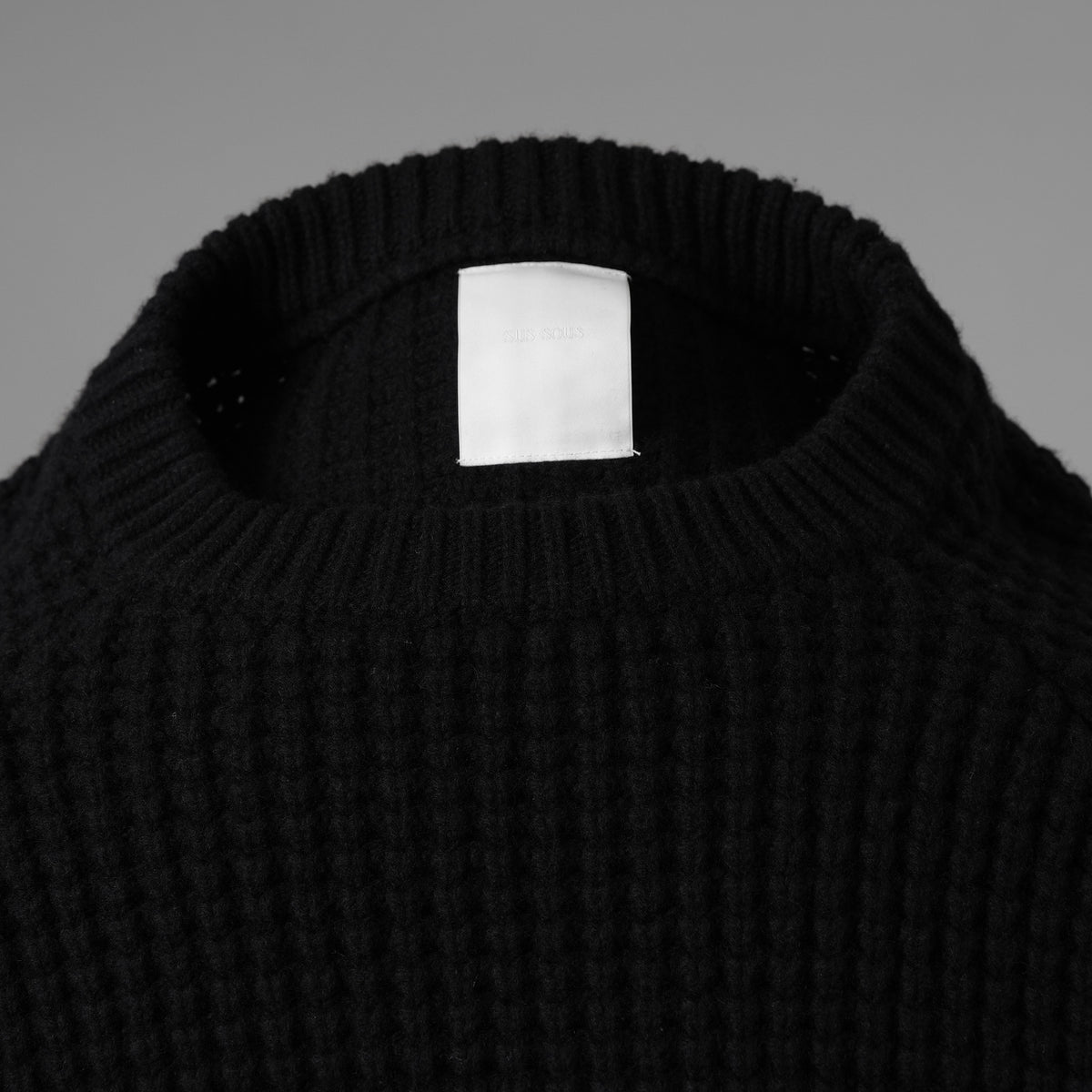 SUS-SOUS シュスー / 美品 24AW popcorn wool knit ポップコーンウール ニット / 11-SSKN02 / size 7 (BLACK) 123043-alm