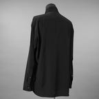 LAD MUSICIAN ラッドミュージシャン / 美品 25AW DECHINE FRILL BIG SHIRT ボウタイ 長袖シャツ / 2225-104 / size 44 ( BLACK )