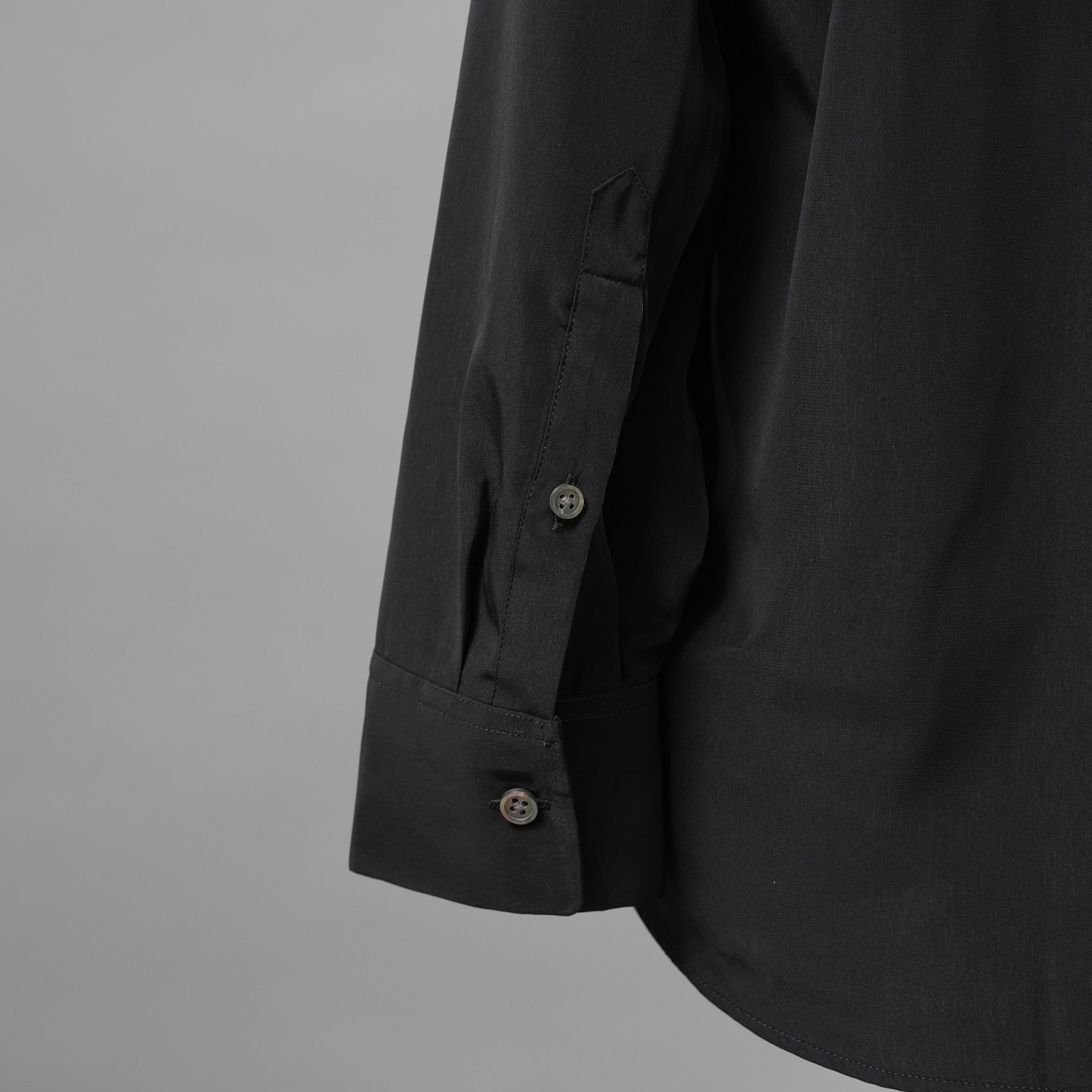 LAD MUSICIAN ラッドミュージシャン / 美品 25AW DECHINE FRILL BIG SHIRT ボウタイ 長袖シャツ / 2225-104 / size 44 ( BLACK )