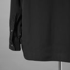 LAD MUSICIAN ラッドミュージシャン / 美品 25AW DECHINE FRILL BIG SHIRT ボウタイ 長袖シャツ / 2225-104 / size 44 ( BLACK )