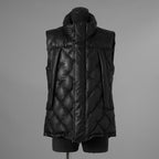 ISAMU KATAYAMA BACKLASH イサムカタヤマ バックラッシュ / 美品 24AW カンガルー レザー ダウンベスト / 1363-13 / size M (BLACK) 123044-alm
