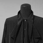 LAD MUSICIAN ラッドミュージシャン / 美品 25AW DECHINE FRILL BIG SHIRT ボウタイ 長袖シャツ / 2225-104 / size 44 ( BLACK )