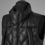 ISAMU KATAYAMA BACKLASH イサムカタヤマ バックラッシュ / 美品 24AW カンガルー レザー ダウンベスト / 1363-13 / size M (BLACK) 123044-alm