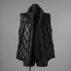 ISAMU KATAYAMA BACKLASH イサムカタヤマ バックラッシュ / 美品 24AW カンガルー レザー ダウンベスト / 1363-13 / size M (BLACK) 123044-alm