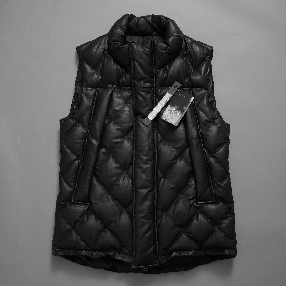 ISAMU KATAYAMA BACKLASH イサムカタヤマ バックラッシュ / 美品 24AW カンガルー レザー ダウンベスト / 1363-13 / size M (BLACK) 123044-alm