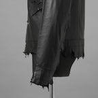 超希少 未使用品 TAKAHIROMIYASHITATheSoloist. タカヒロミヤシタ ソロイスト / 24AW ROYAL FLASH神宮前店30周年 記念別注 Rough Out Lamb Leather Work Jacket. / レザー トラッカー ジャケット / sjr30th.0001 / size 50 (BLACK)