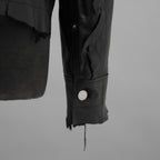 超希少 未使用品 TAKAHIROMIYASHITATheSoloist. タカヒロミヤシタ ソロイスト / 24AW ROYAL FLASH神宮前店30周年 記念別注 Rough Out Lamb Leather Work Jacket. / レザー トラッカー ジャケット / sjr30th.0001 / size 50 (BLACK)