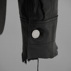 超希少 未使用品 TAKAHIROMIYASHITATheSoloist. タカヒロミヤシタ ソロイスト / 24AW ROYAL FLASH神宮前店30周年 記念別注 Rough Out Lamb Leather Work Jacket. / レザー トラッカー ジャケット / sjr30th.0001 / size 50 (BLACK)