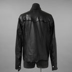 超希少 未使用品 TAKAHIROMIYASHITATheSoloist. タカヒロミヤシタ ソロイスト / 24AW ROYAL FLASH神宮前店30周年 記念別注 Rough Out Lamb Leather Work Jacket. / レザー トラッカー ジャケット / sjr30th.0001 / size 50 (BLACK)