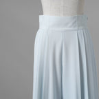 ADEAM アディアム / 美品 23SS ニット シアーシフォンスリーブ ドッキング トップス / プリーツワイドパンツ セットアップ / 43413 ASK0X 07VT-2 / 43515 ASP0X0T / size S (LIGHT BLUE) レディース 352125-izm